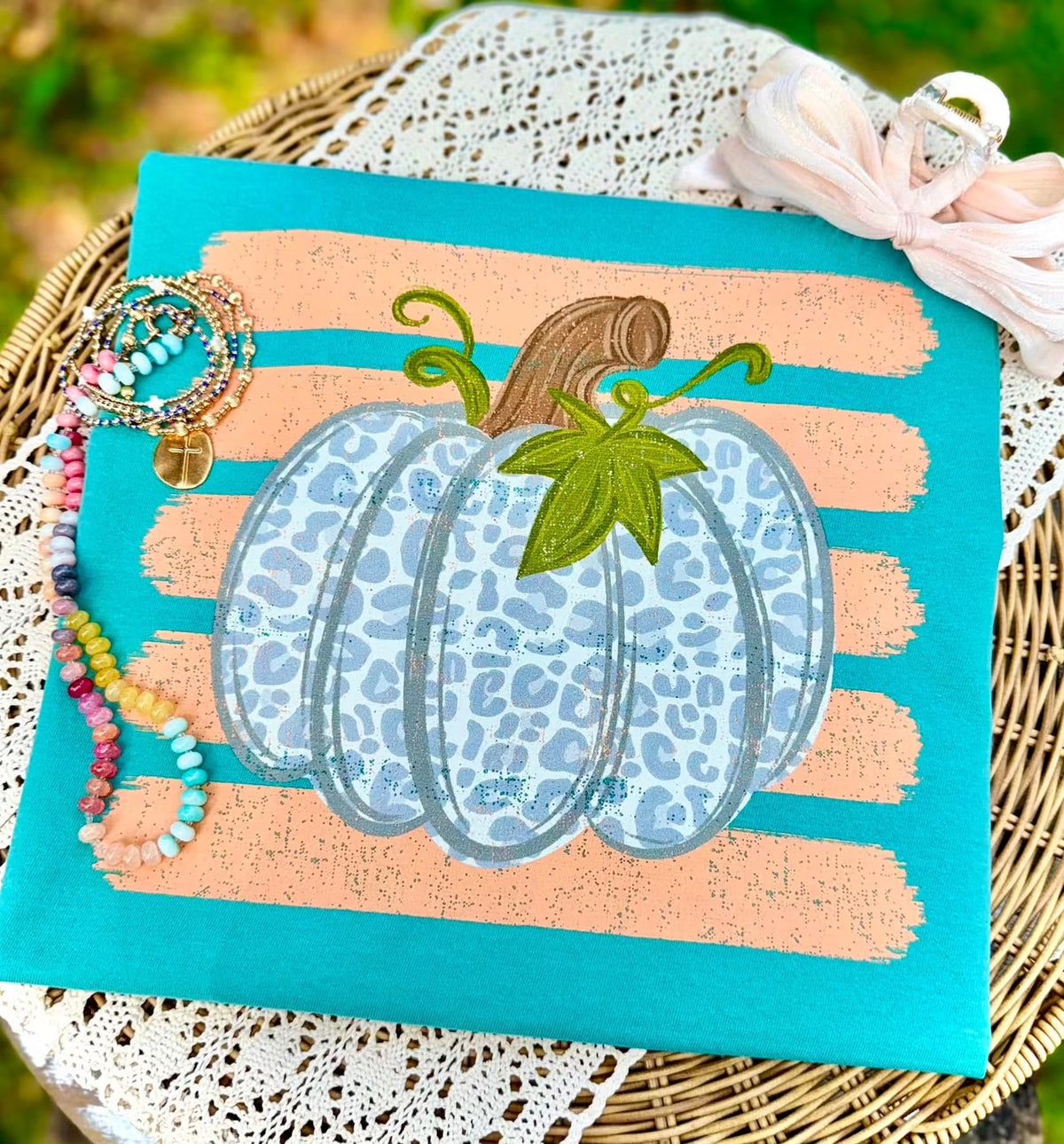 Blue Cheetah Pumpkin