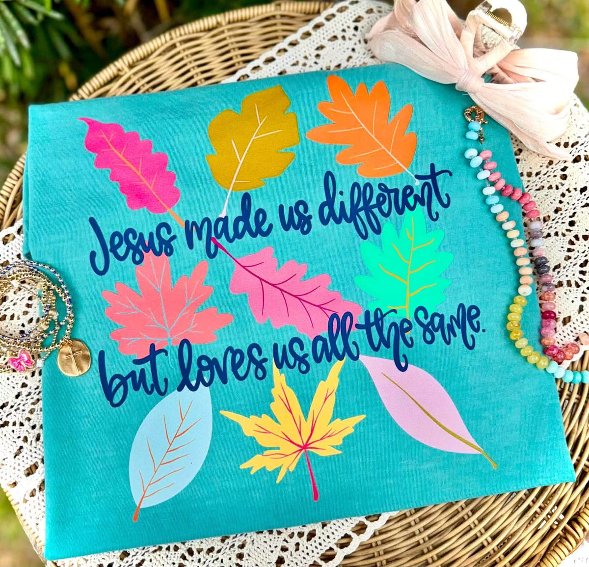 Jesus Made Us Different (fall leaves)